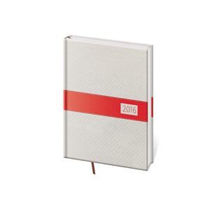 Diár týždenný 2016 vreckový Eclisse - biela-červená