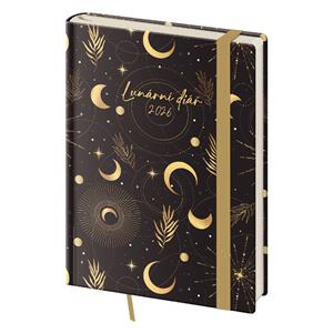 Diár týždenný B6 2026 Lunárny diár Luna s gumičkou
