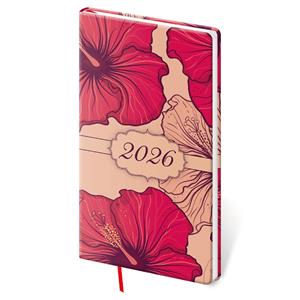 Diár týždenný vreckový 2026 Vario - Lyra Hibiscus
