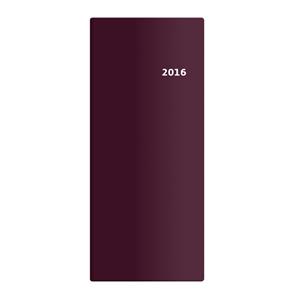 Diár vreckový 2016 - Torino mesačný - bordó-bordeaux red