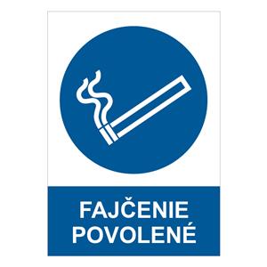 Fajčenie povolené, samolepka 210x297mm