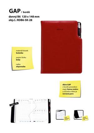 GEP slovenský denní diář B6 bordó