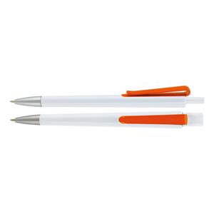 Guličkové pero TRISHA - biela/oranžová