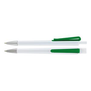 Guličkové pero TRISHA - biela/zelená