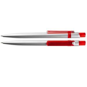 Guľôčkové pero Abar - strieborná - červená