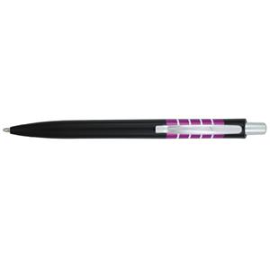 Guľôčkové pero Aira - čierna - fialová