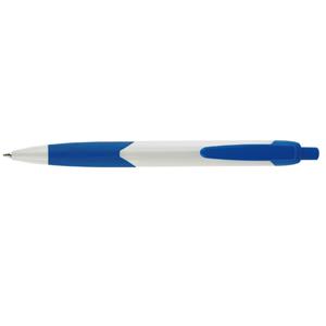 Guľôčkové pero Alegro - biela - modrá tmavá