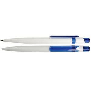 Guľôčkové pero Babbit - biela - modrá