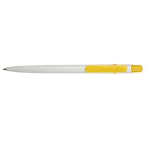 Guľôčkové pero Bravo - biela - žltá