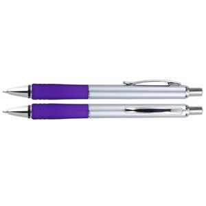 Guľôčkové pero Konvent - strieborná - fialová