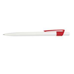 Guľôčkové pero Nancy - biela - červená