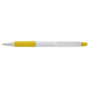 Guľôčkové pero Tina - biela - žltá