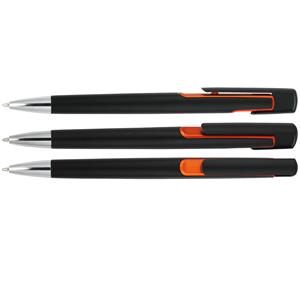 Guľôčkové pero Vivace - čierna - oranžová