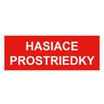 Hasiace prostriedky - bezpečnostná tabuľka, plast 1 mm 210x80 mm