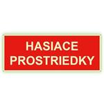 Hasiace prostriedky - fotoluminiscenčná tabuľka s dierkami, plast 2 mm 210x80 mm