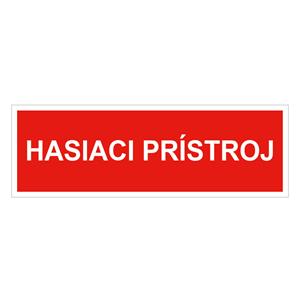 Hasiaci prístroj - bezpečnostná tabuľka, plast 2 mm 300x75 mm