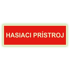 Hasiaci prístroj - fotoluminiscenčná tabuľka, plast 2 mm 150x50 mm