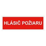 Hlásič požiaru - bezpečnostná tabuľka, plast 2 mm 150x50 mm