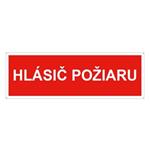 Hlásič požiaru - bezpečnostná tabuľka, plast 2 mm s dierkami 150x50 mm