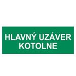 Hlavný uzáver kotolne, plast 1mm 210x80mm