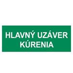 Hlavný uzáver kúrenia, plast 1mm 210x80mm