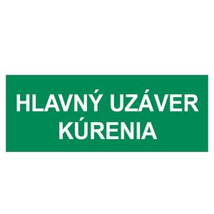 Hlavný uzáver kúrenia, plast 2mm 210x80mm