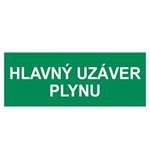 Hlavný uzáver plynu, plast 2mm 210x80mm