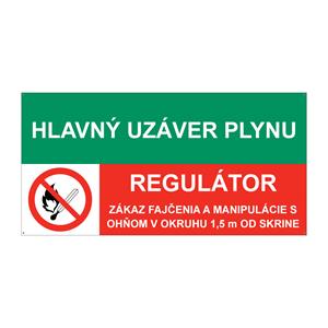 Hlavný uzáver plynu-Regulátor, kombinácia, plast 2mm s dierkami-150x75mm