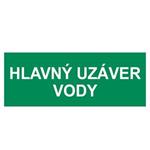 Hlavný uzáver vody, plast 2mm 210 x 80mm