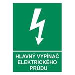 Hlavný vypínač elektrického prúdu, plast 1mm 210x297mm