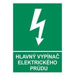 Hlavný vypínač elektrického prúdu, plast 2mm s dierkami A4