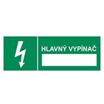 Hlavný vypínač, plast 1mm 105x37mm