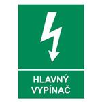 Hlavný vypínač, plast 2mm 148x210mm