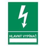 Hlavný vypínač ……………….., plast 2mm s dierkami-148x210mm