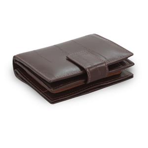 Hnedá dámska kožená peňaženka so zápinkou