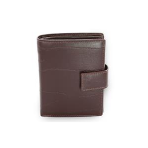 Hnedá pánska kožená peňaženka a dokladovka so zápinkou