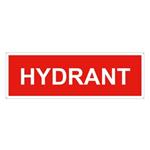 Hydrant text - bezpečnostná tabuľka s dierkami, plast 2 mm 150x50 mm