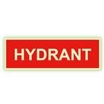 Hydrant text - fotoluminiscenčná tabuľka, samolepka 150x50 mm