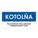 Kotolňa, modrá, plast 1mm,190x90mm