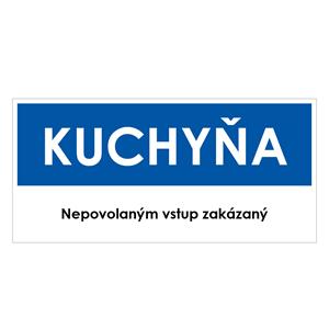 Kuchyňa, modrá, plast 1mm,190x90mm