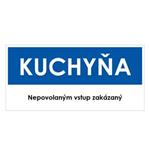 Kuchyňa, modrá, plast 1mm,190x90mm