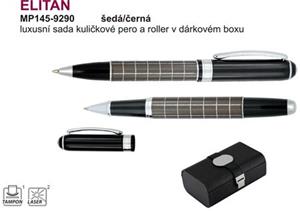Kuličkové pero Elitan - šedá - černá