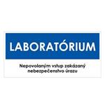 Laboratórium, modrá, plast 1mm,190x90mm