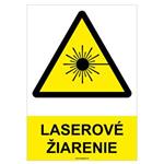 Laserové žiarenie - bezpečnostná tabuľka, plast 0,5 mm - A4