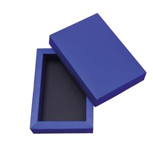 Luxusná papierová krabička s vekom 143 x 200 x 30 mm modrá / čierna 360 g / m2 - model 001