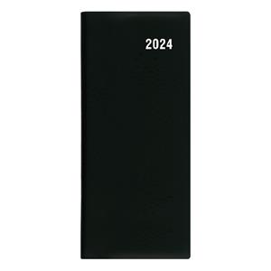 Mesačný diár 2024 Božka PVC vreckový - Čierná