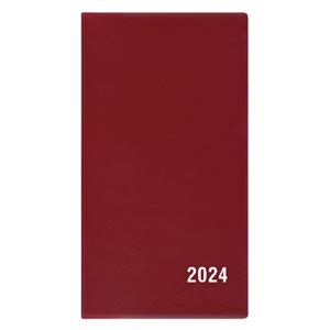 Mesačný diár 2024 Františka PVC vreckový - Bordó