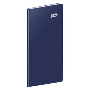 Mesačný diár 2024 plánovacie vreckový - Modrá SK