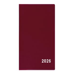 Mesačný diár 2026 Františka PVC vreckový - bordó