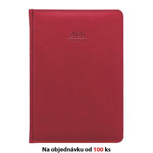 Mesačný diár 2026 s poznámkovým blokom Gemma A5 - červená